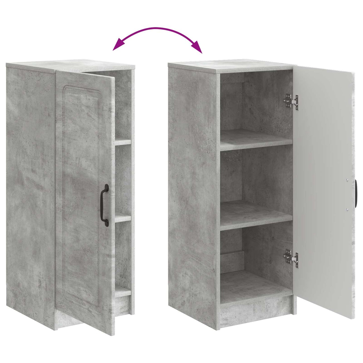 Sideboard Concrete Grey 33 x 34.5 x 87 cm Engineered Wood