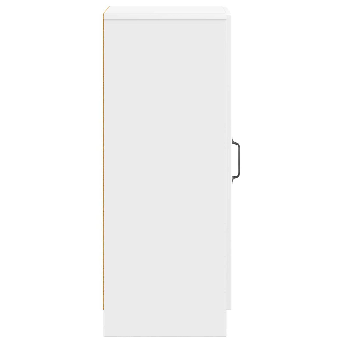 Sideboard High Gloss White 33 x 34.5 x 87 cm Engineered Wood