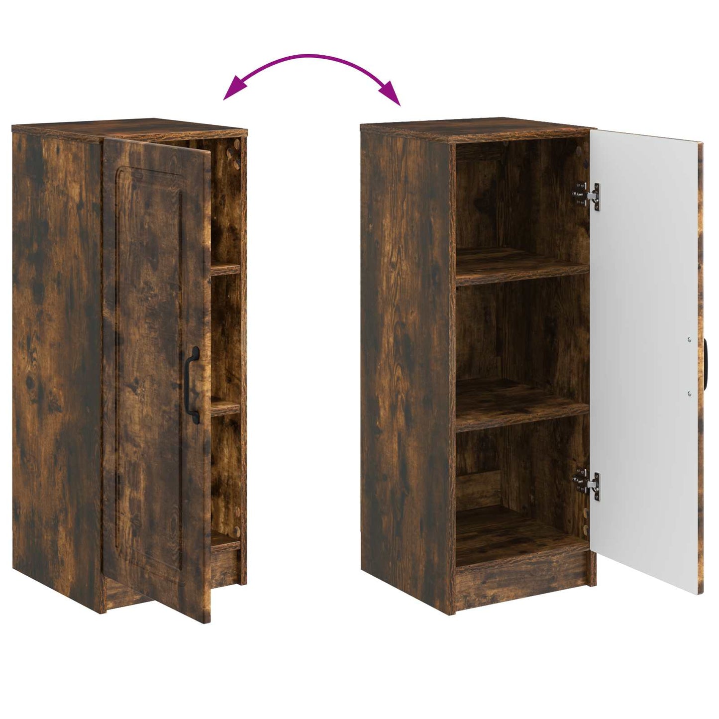 Sideboard Smoked Oak 33 x 34.5 x 87 cm Engineered Wood