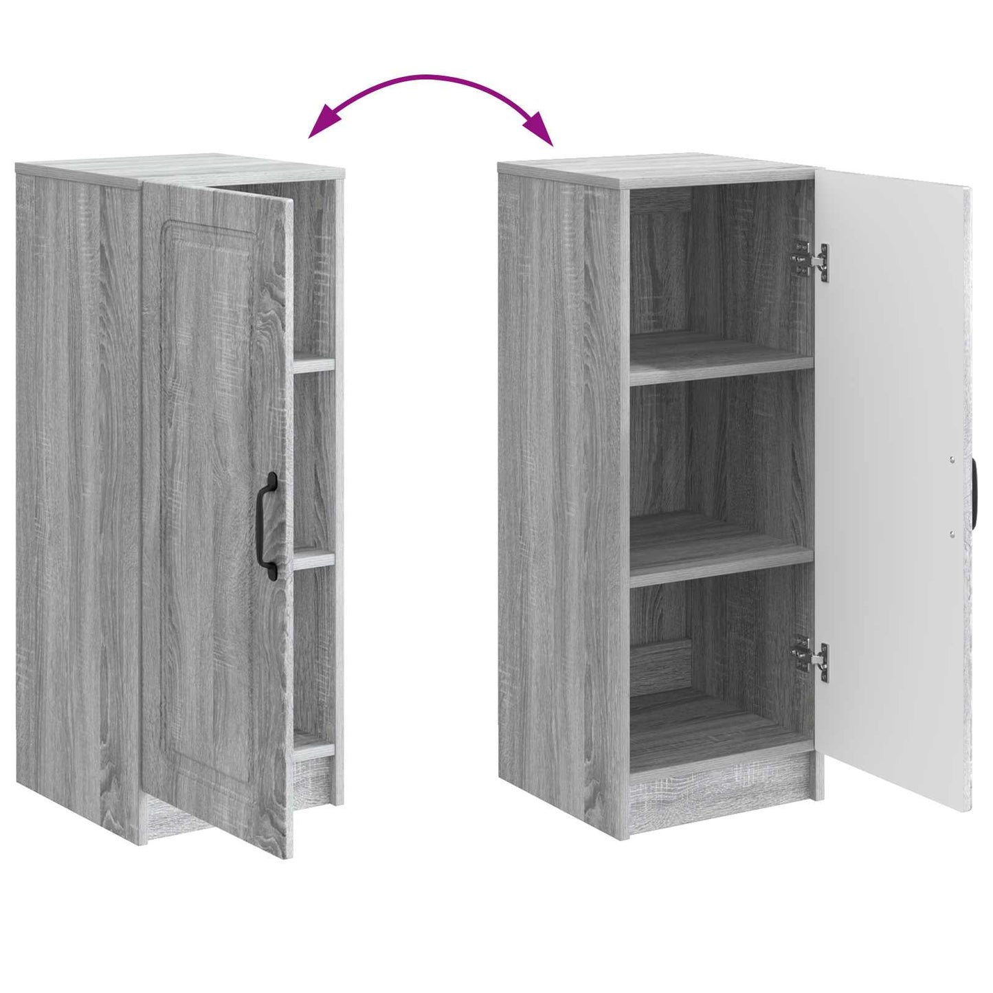 Sideboard Grey Sonoma 33 x 34.5 x 87 cm Engineered Wood