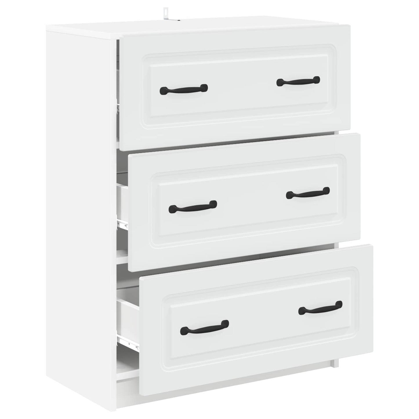 Drawer Cabinet White 66 x 34.5 x 87 cm Engineered Wood