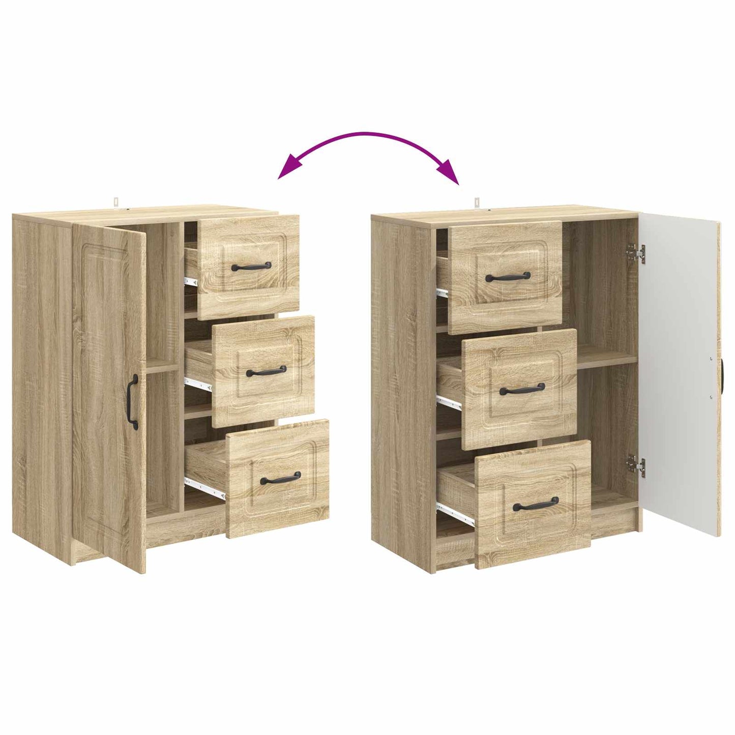 Sideboard Sonoma Oak 66 x 34.5 x 87 cm Engineered Wood