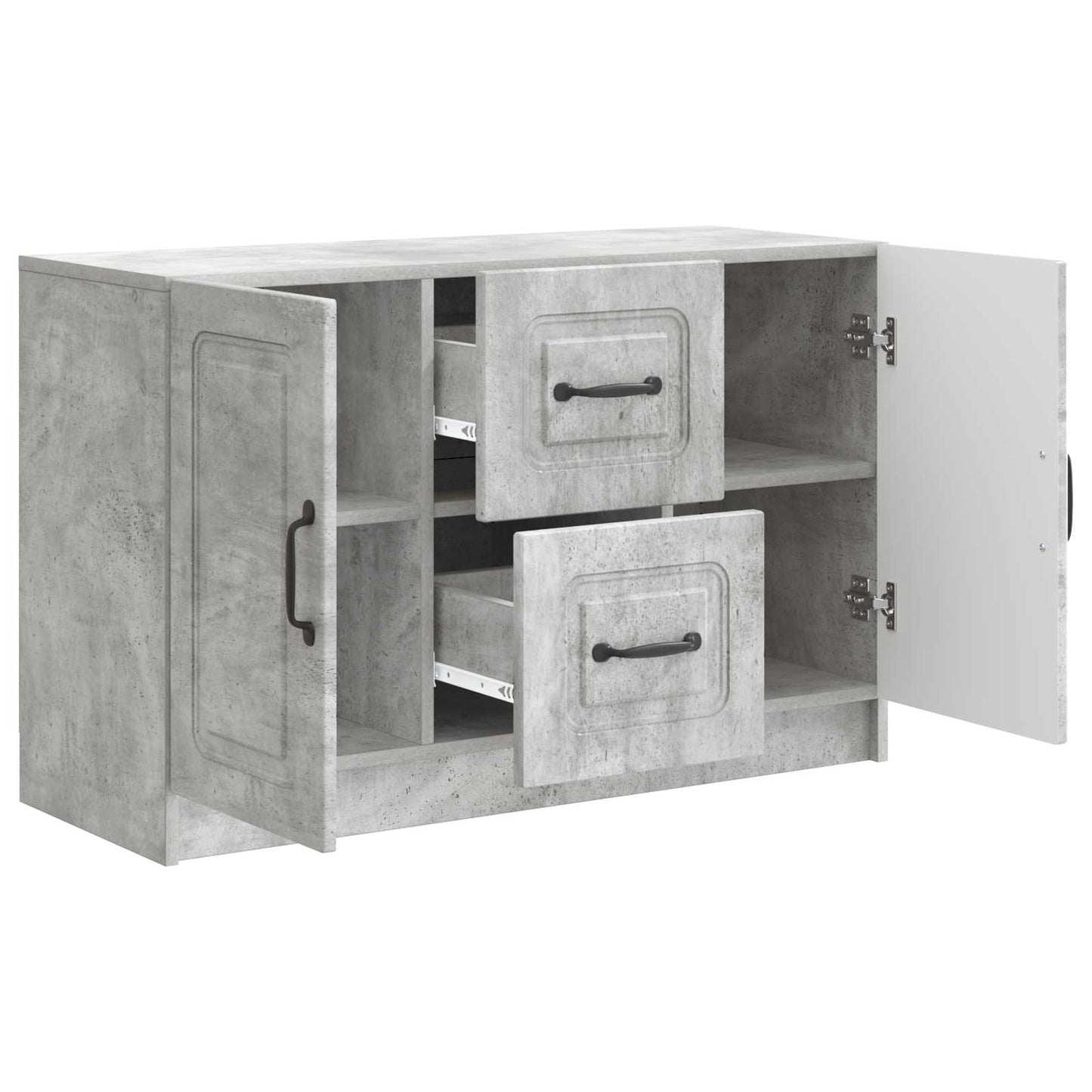 Sideboard Concrete Grey 89 x 34.5 x 57 cm Engineered Wood