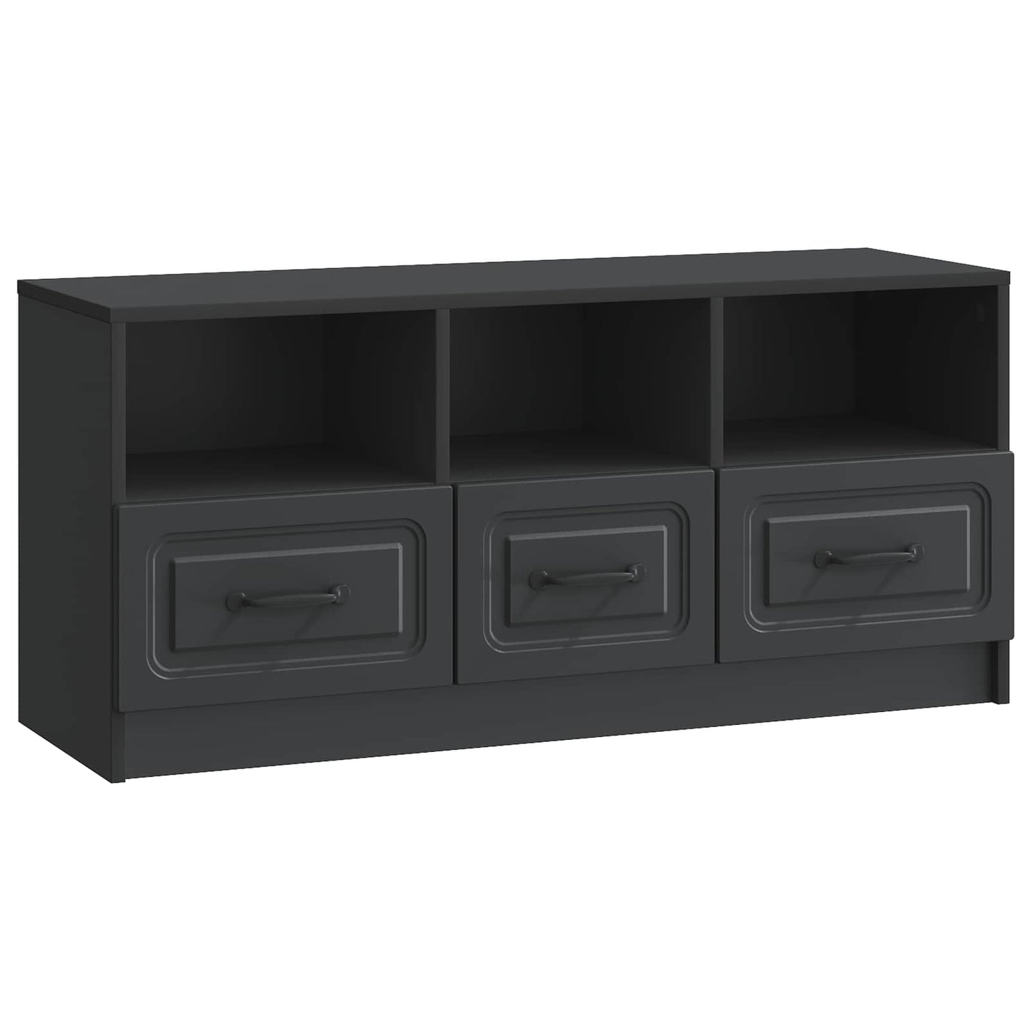 TV Cabinet with Drawer Black 102 x 34.5 x 47 cm Engineered Wood