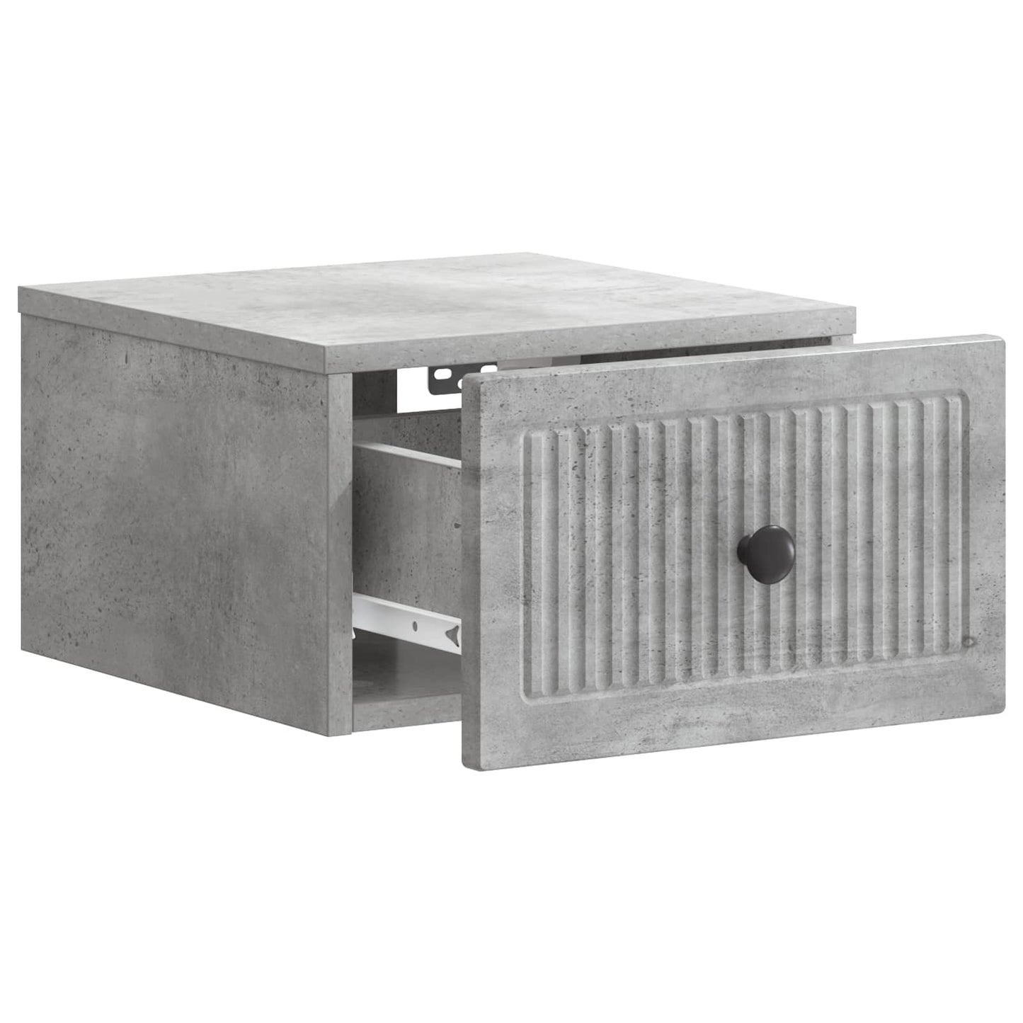 Wall-Mounted Bedside Cabinet 2 pcs Concrete Grey
