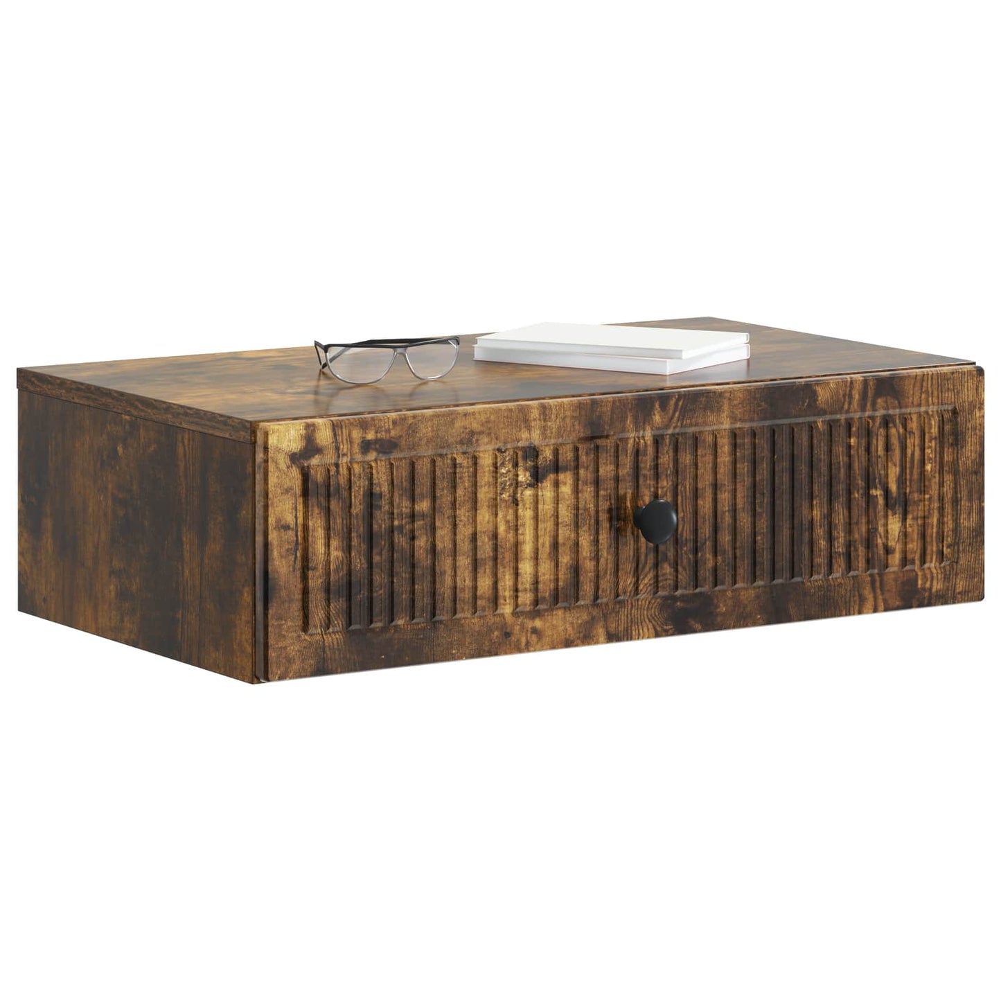 Wall-Mounted Side Table Smoked Oak 59 x 34.5 x 17 cm