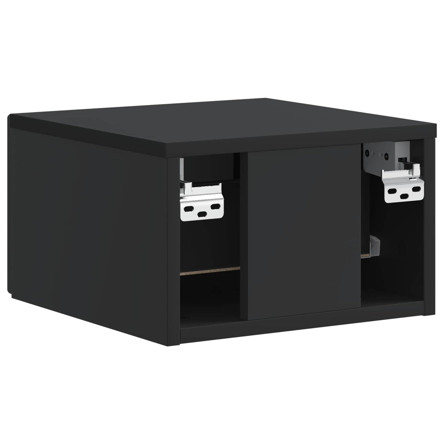 Wall-Mounted Bedside Cabinet 2 pcs Black 33 x 34.5 x 20 cm