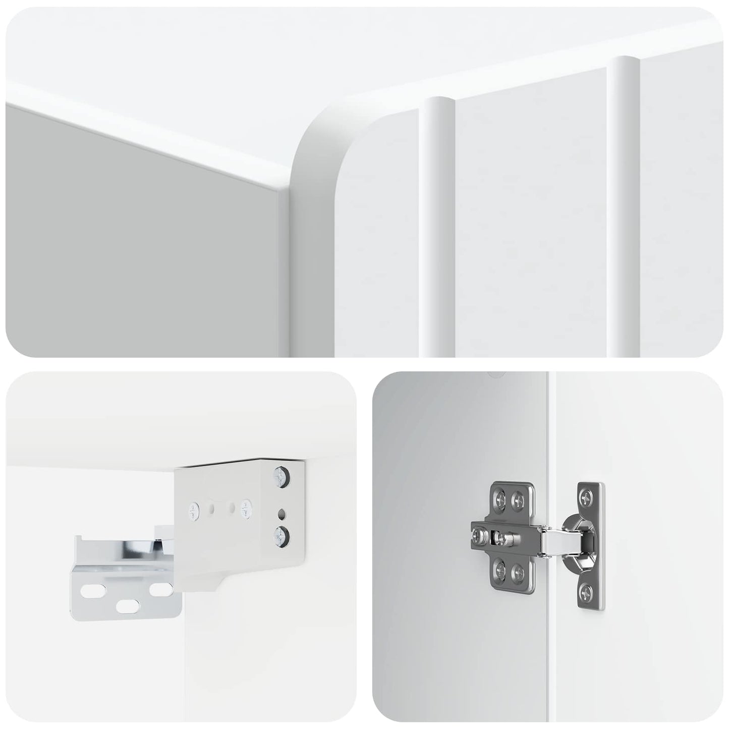 Wall-Mounted Cabinet White 59 x 31 x 64 cm Engineered Wood