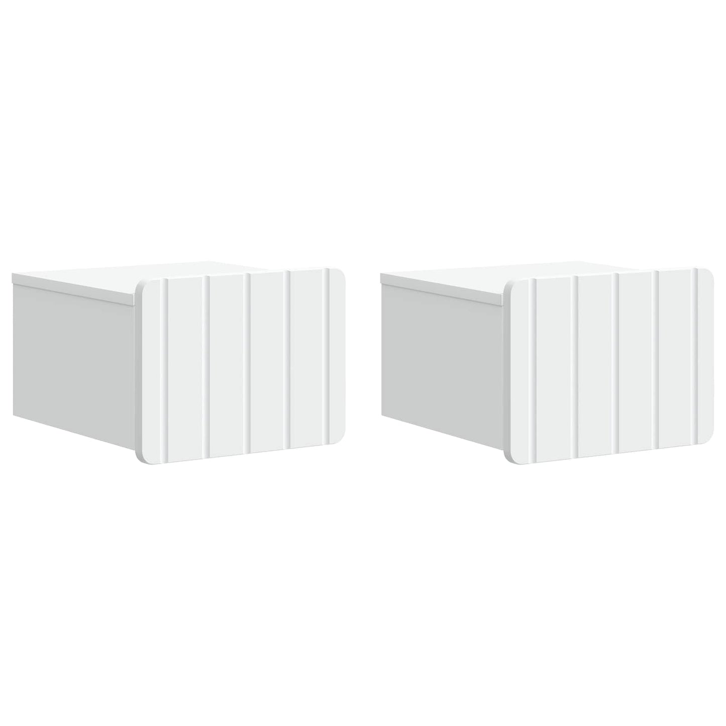 Wall-Mounted Bedside Cabinet 2 pcs White 33 x 34.5 x 24 cm