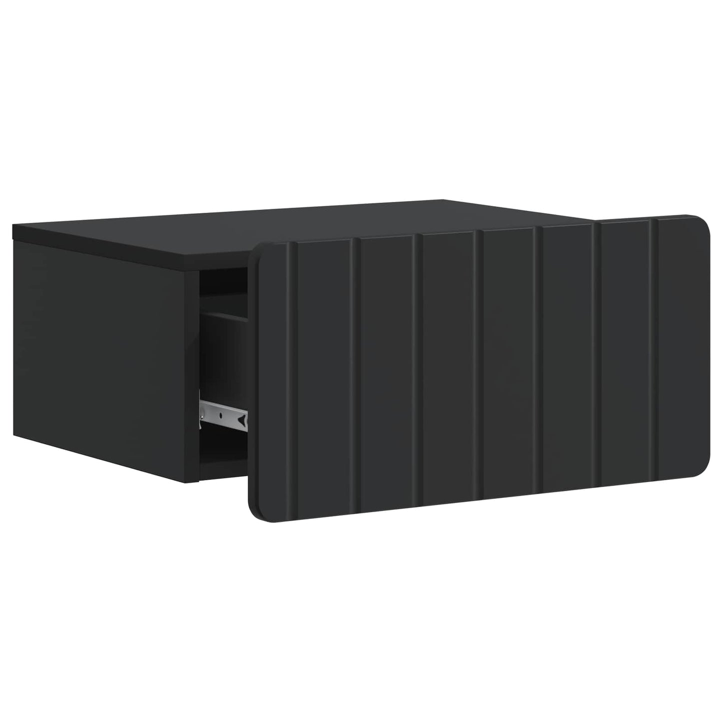 Wall-Mounted Bedside Cabinet 2 pcs Black 49 x 34.5 x 24 cm