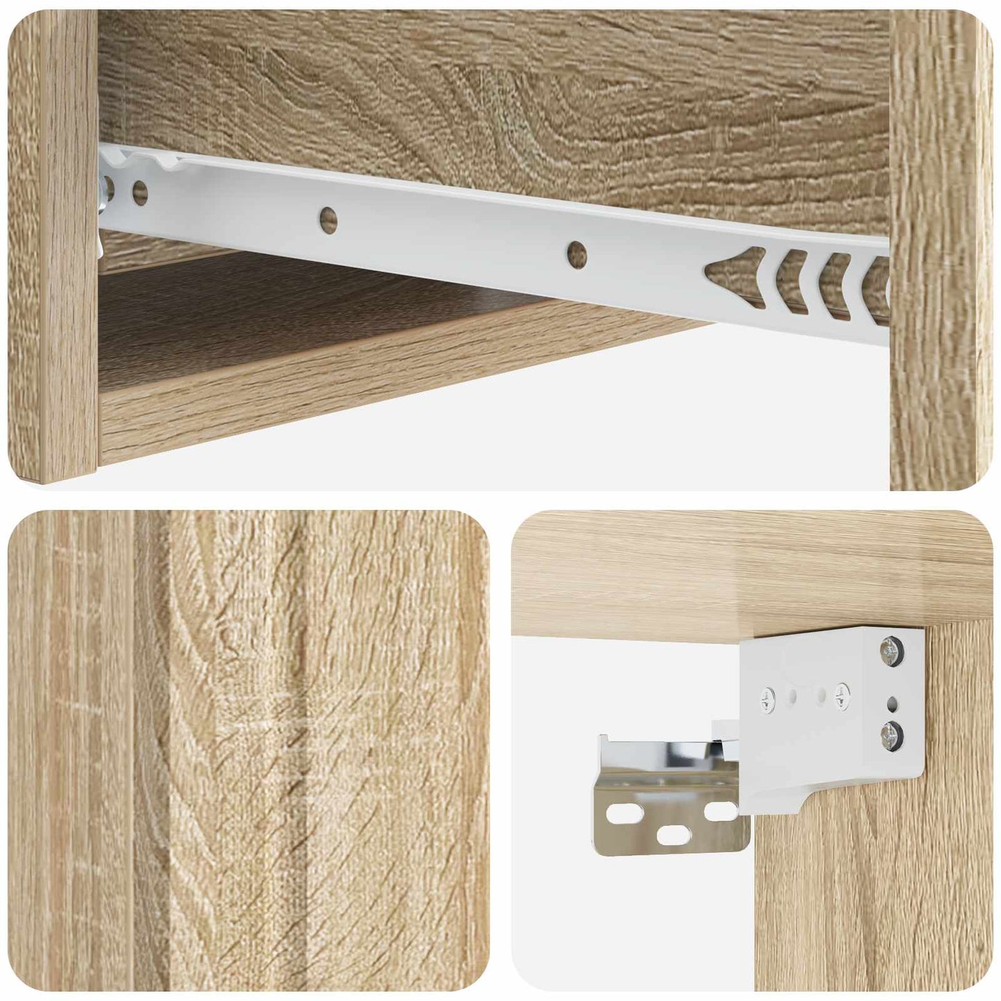 Wall-Mounted Side Table Sonoma Oak 59 x 34.5 x 17 cm