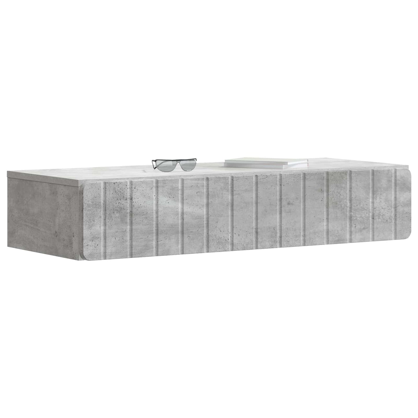 Wall-Mounted Side Table Concrete Grey 87.5 x 34.5 x 17 cm