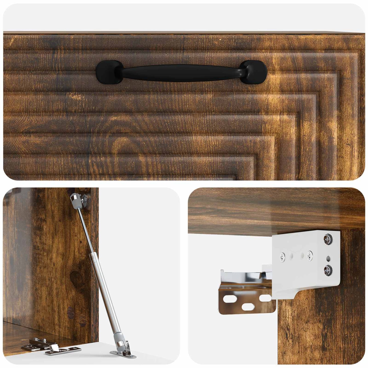 Wall-Mounted TV Cabinet Smoked Oak 59.5 x 31 x 30 cm