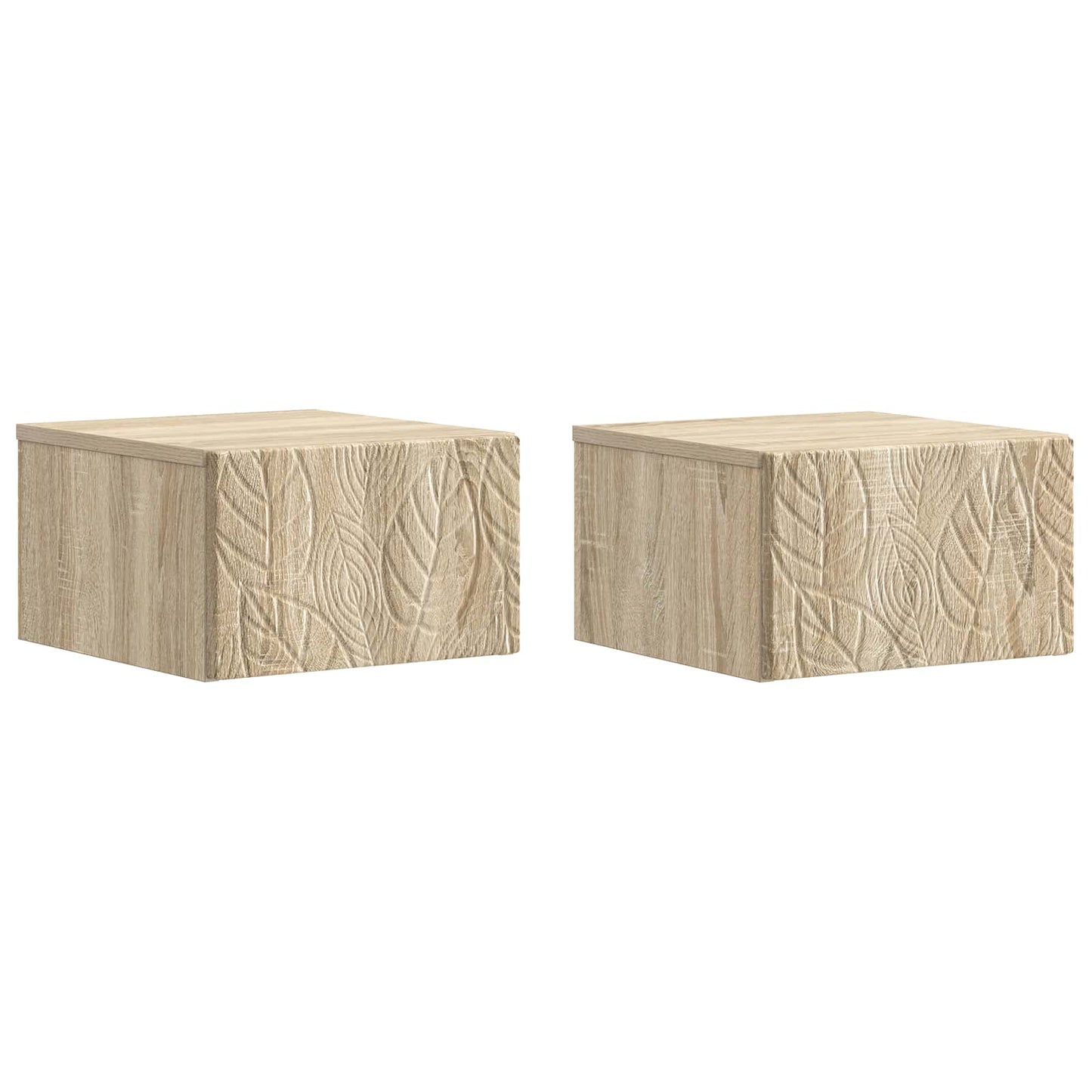 Wall-Mounted Side Table 2 pcs Sonoma Oak 34.5 x 33 x 20 cm