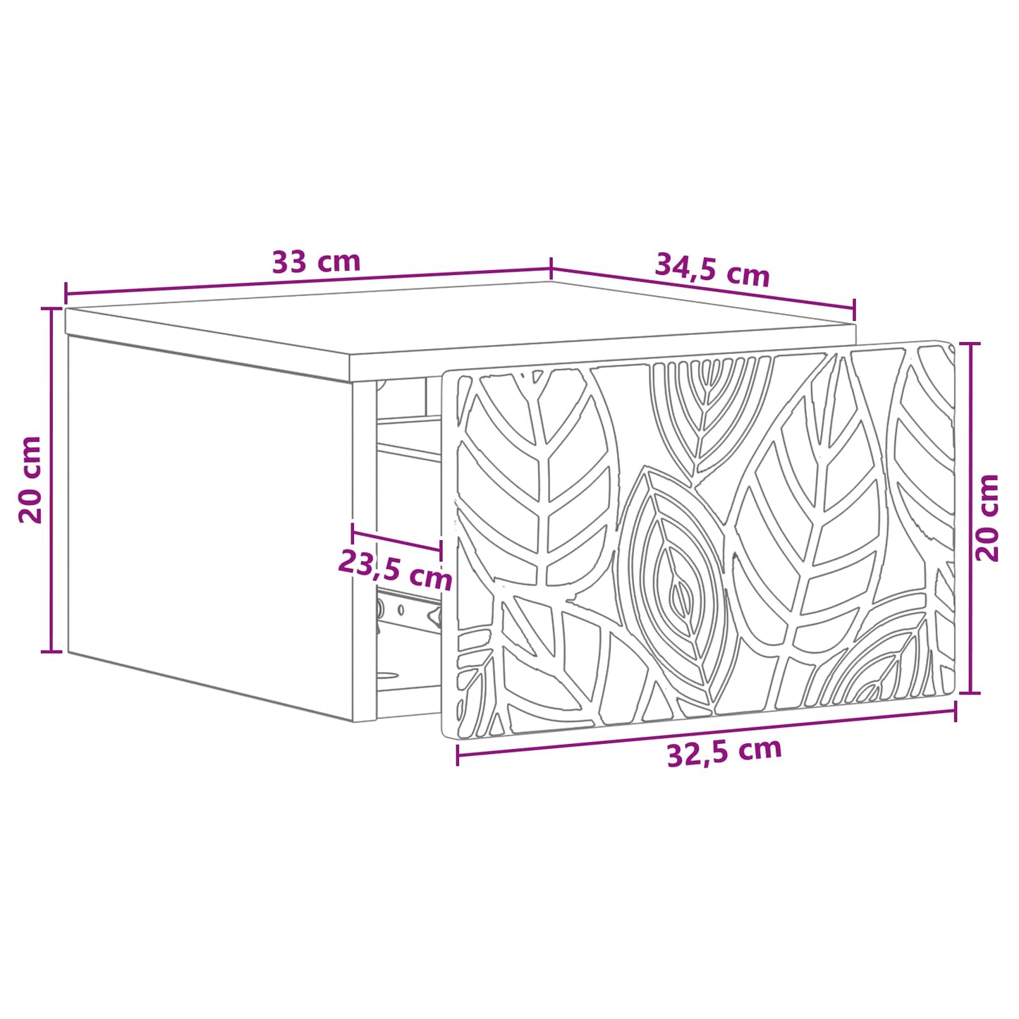 Wall-Mounted Side Table 2 pcs Sonoma Oak 34.5 x 33 x 20 cm