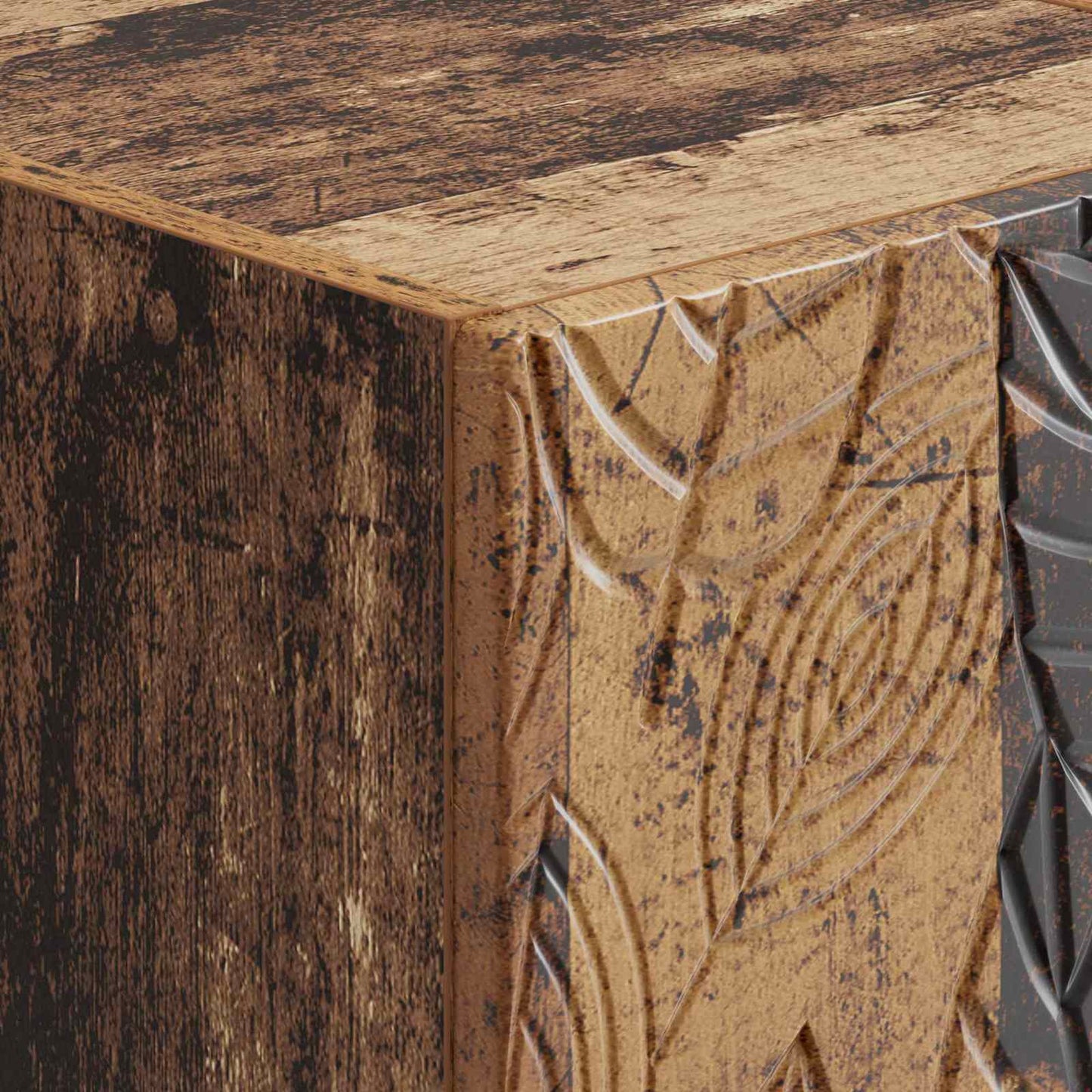 Wall-Mounted Side Table Old Wood 34.5 x 33 x 20 cm