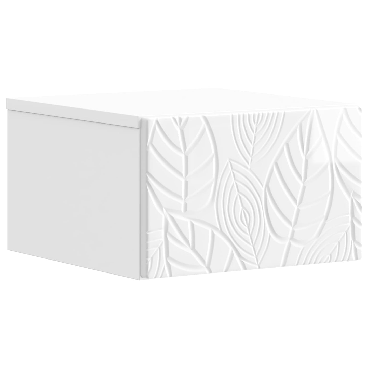 Wall-Mounted Bedside Cabinet 2 pcs High Gloss White