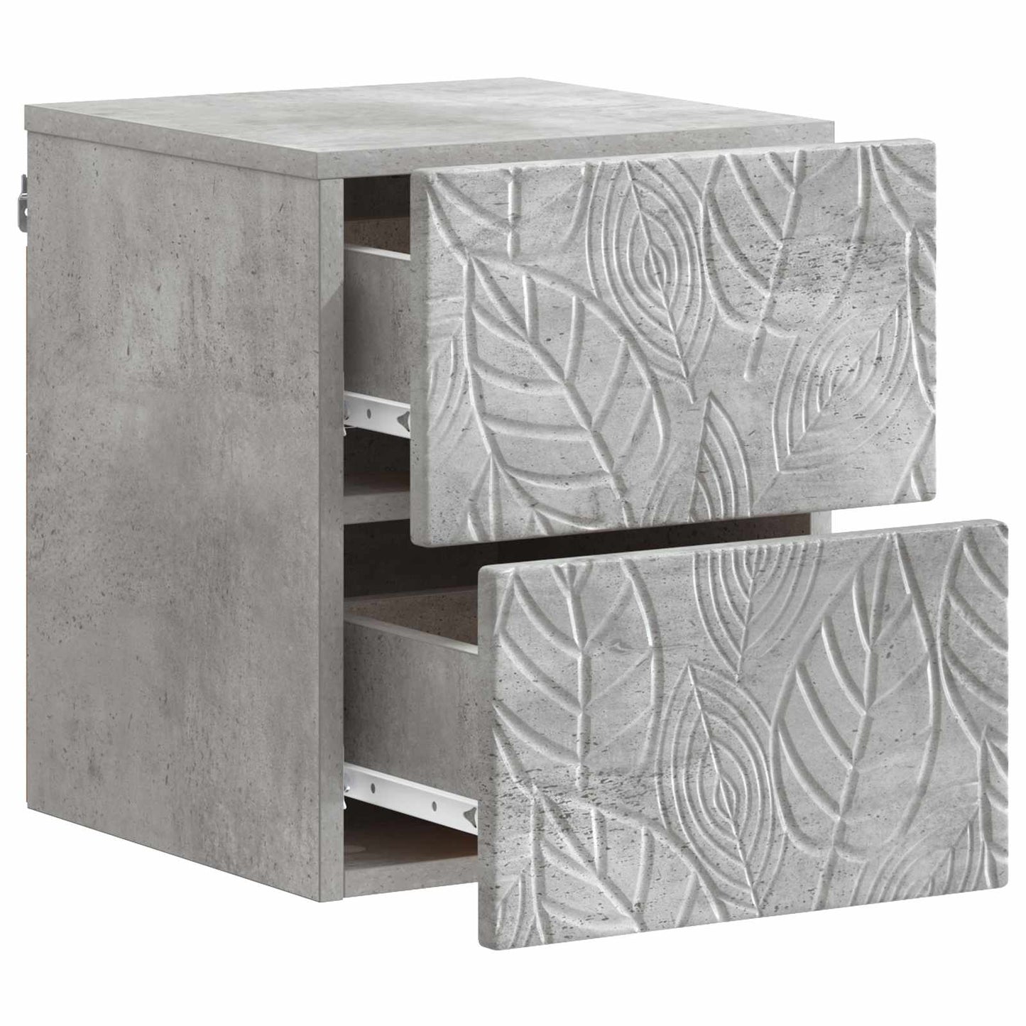 Wall-Mounted Bedside Cabinet Concrete Grey 34.5 x 33 x 40 cm