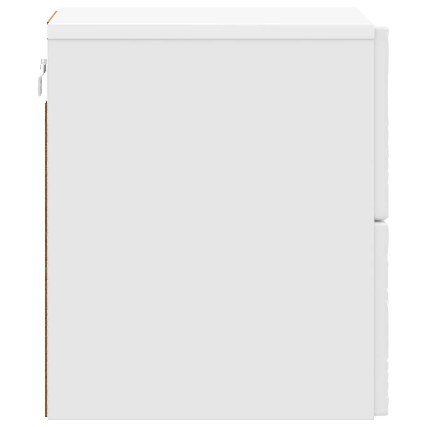 Wall-Mounted Bedside Cabinet 2 pcs High Gloss White