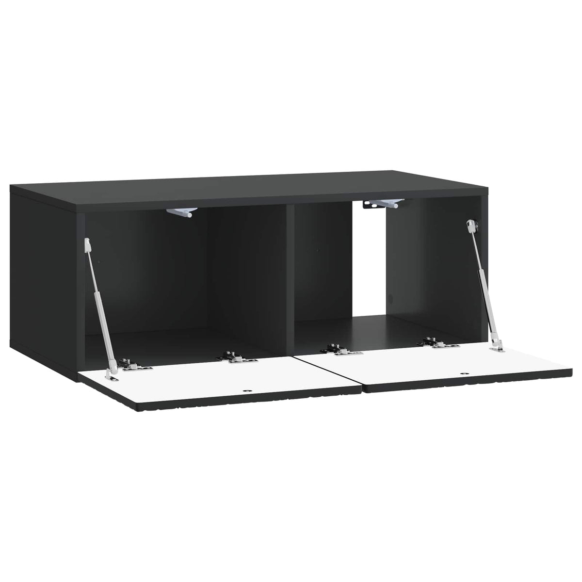Wall-Mounted TV Cabinet 98 x 31 cm Black Engineered Wood