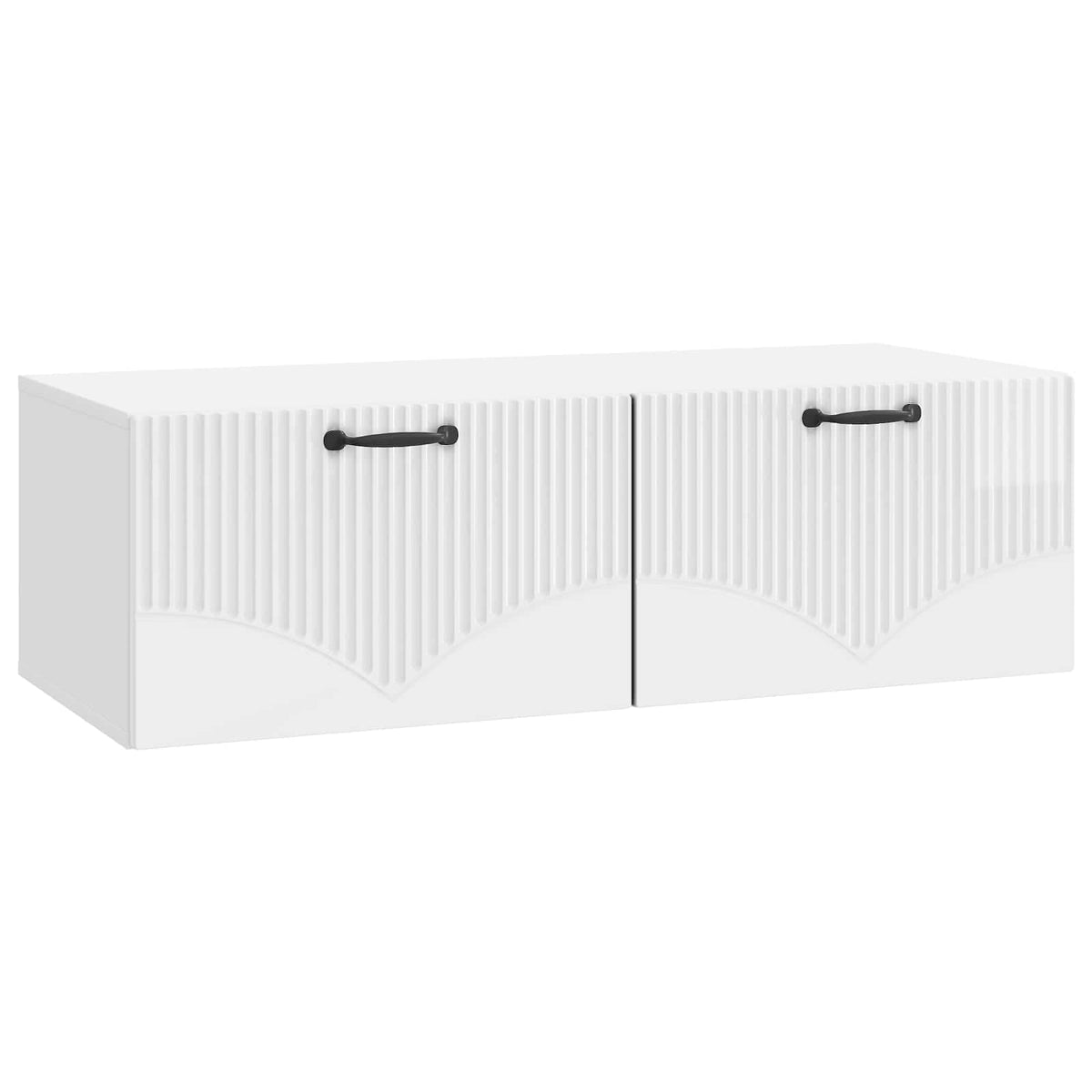 Wall-Mounted TV Cabinet High Gloss White 98 x 41 x 30 cm