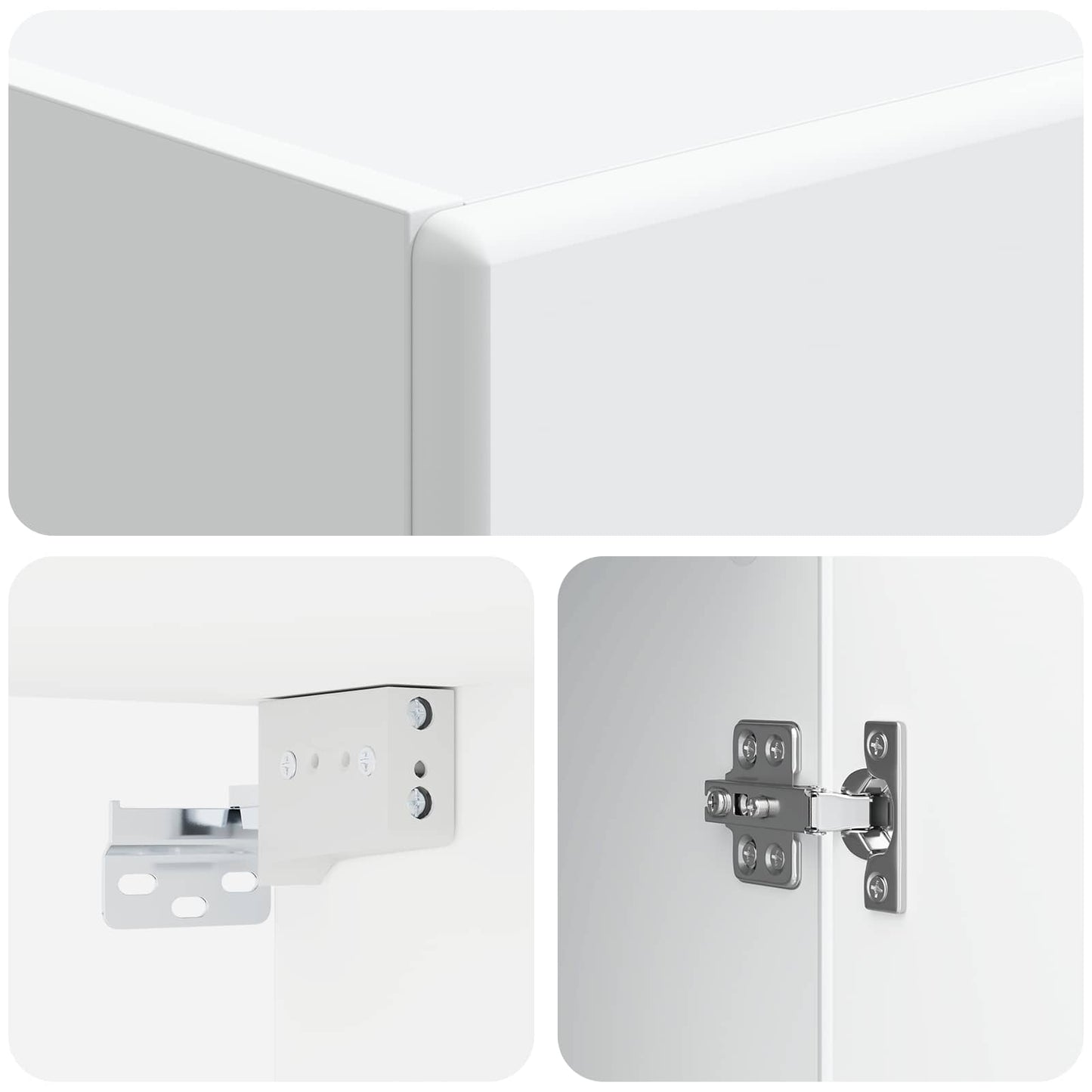 Wall-Mounted Cabinet White 33 x 34.5 x 90 cm Engineered Wood