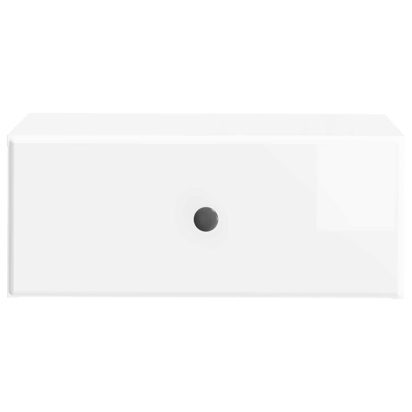 Wall-Mounted Bedside Cabinet High Gloss White 49 x 34.5 x 20 cm