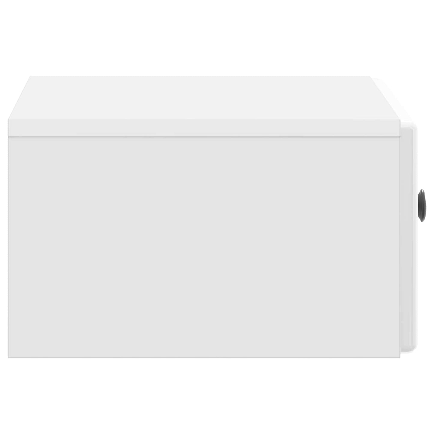 Wall-Mounted Bedside Cabinet High Gloss White 49 x 34.5 x 20 cm