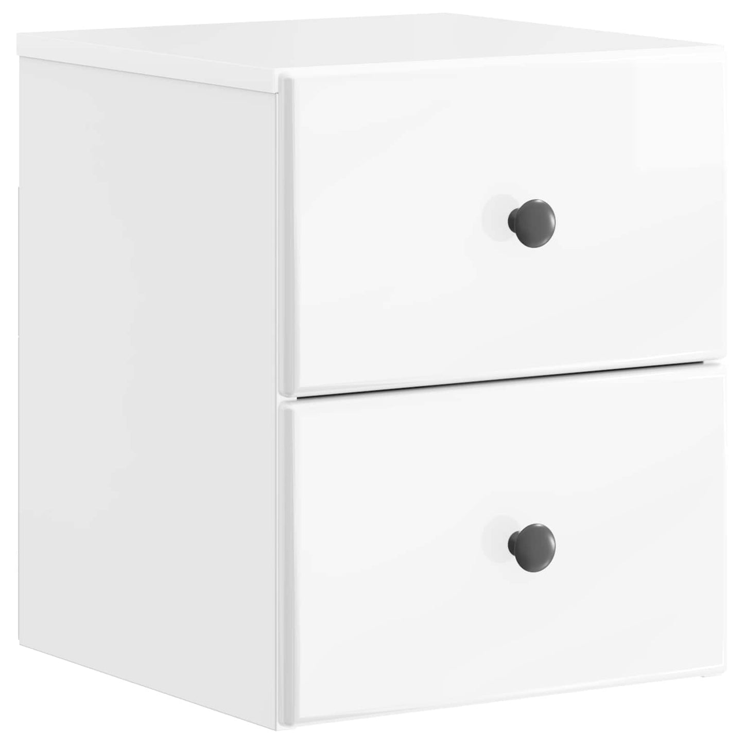 Wall-Mounted Bedside Cabinet High Gloss White 34.5 x 33 x 40 cm