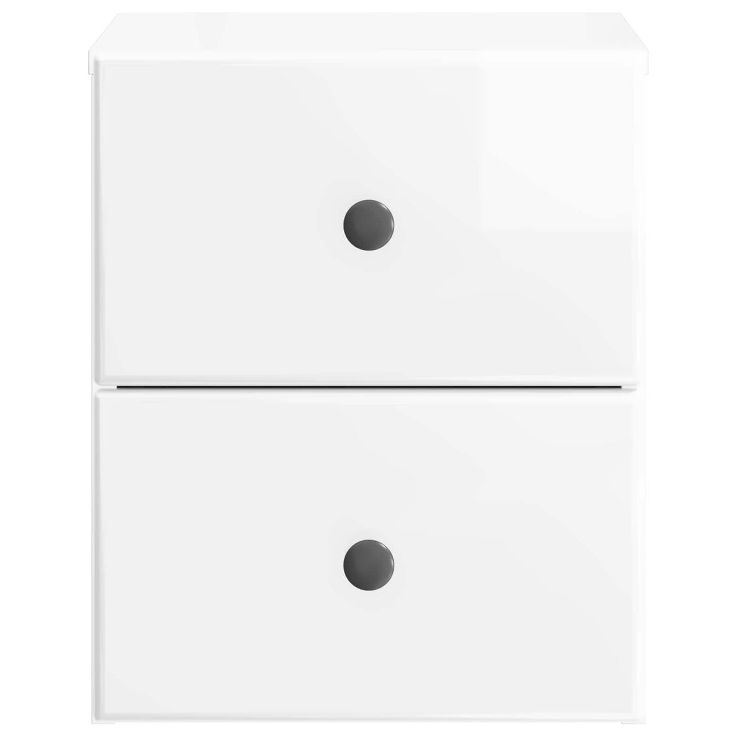 Wall-Mounted Bedside Cabinet High Gloss White 34.5 x 33 x 40 cm