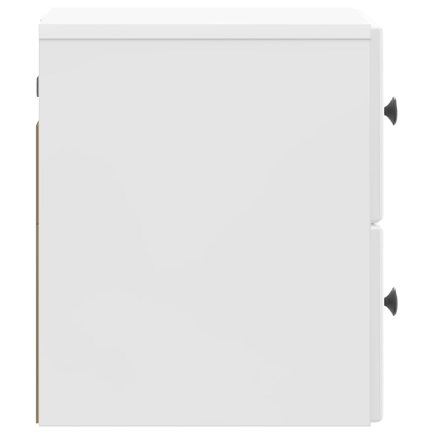 Wall-Mounted Bedside Cabinet High Gloss White 34.5 x 33 x 40 cm