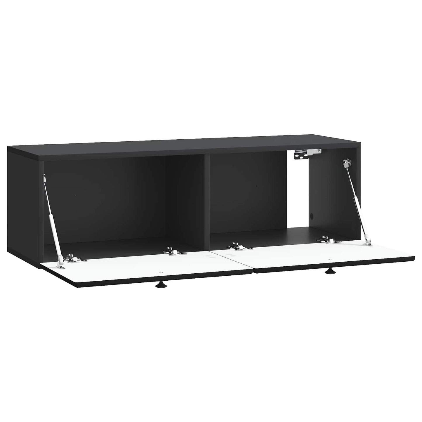 Wall-Mounted TV Cabinet 98 x 31 x 30 cm Black Engineered Wood