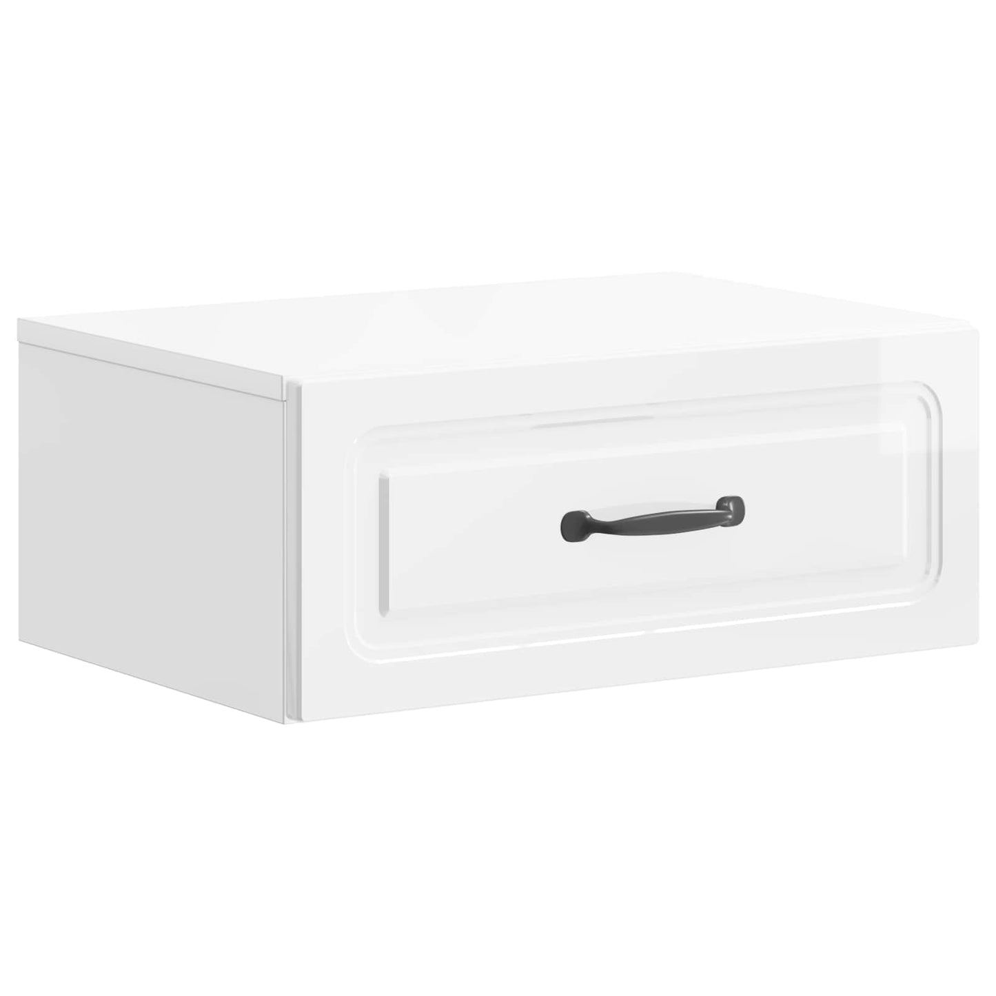 Wall-Mounted Bedside Cabinet 2 pcs High Gloss White