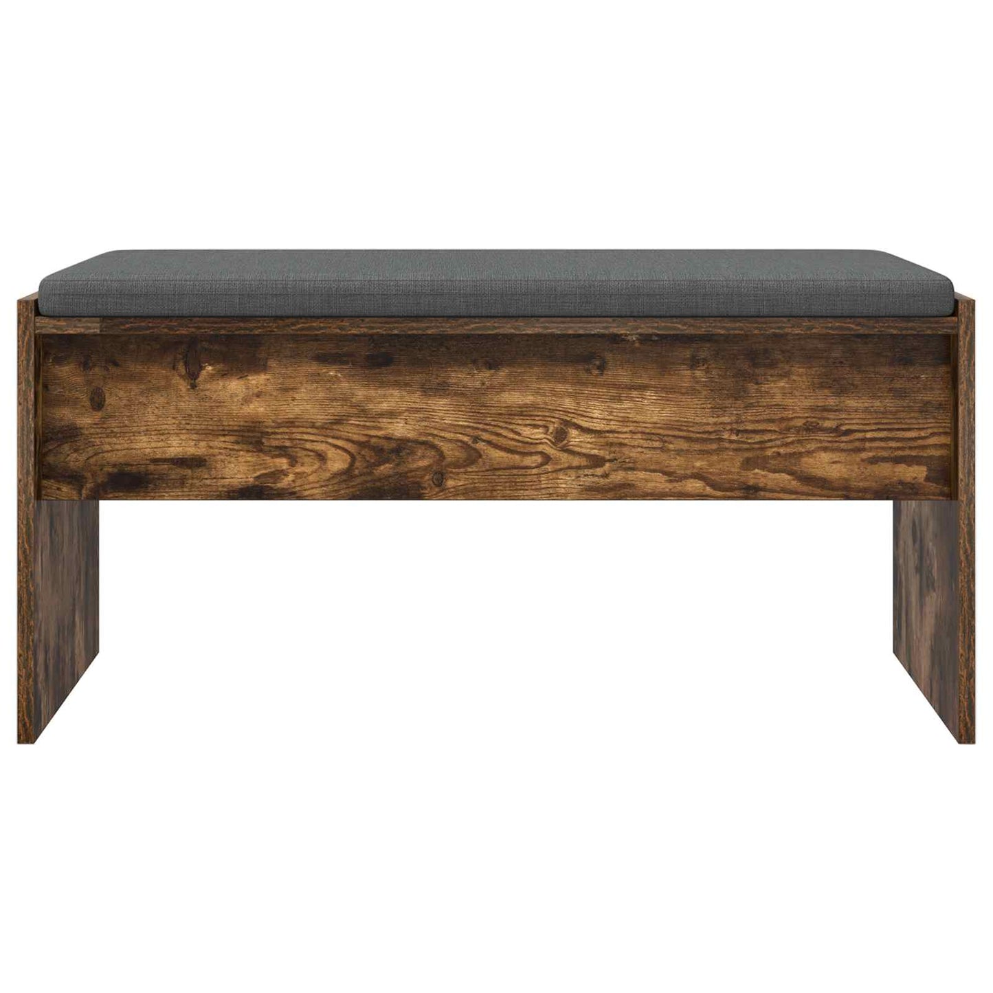 Hall Bench with Cushion Smoked Oak 83 x 38 x 40 cm