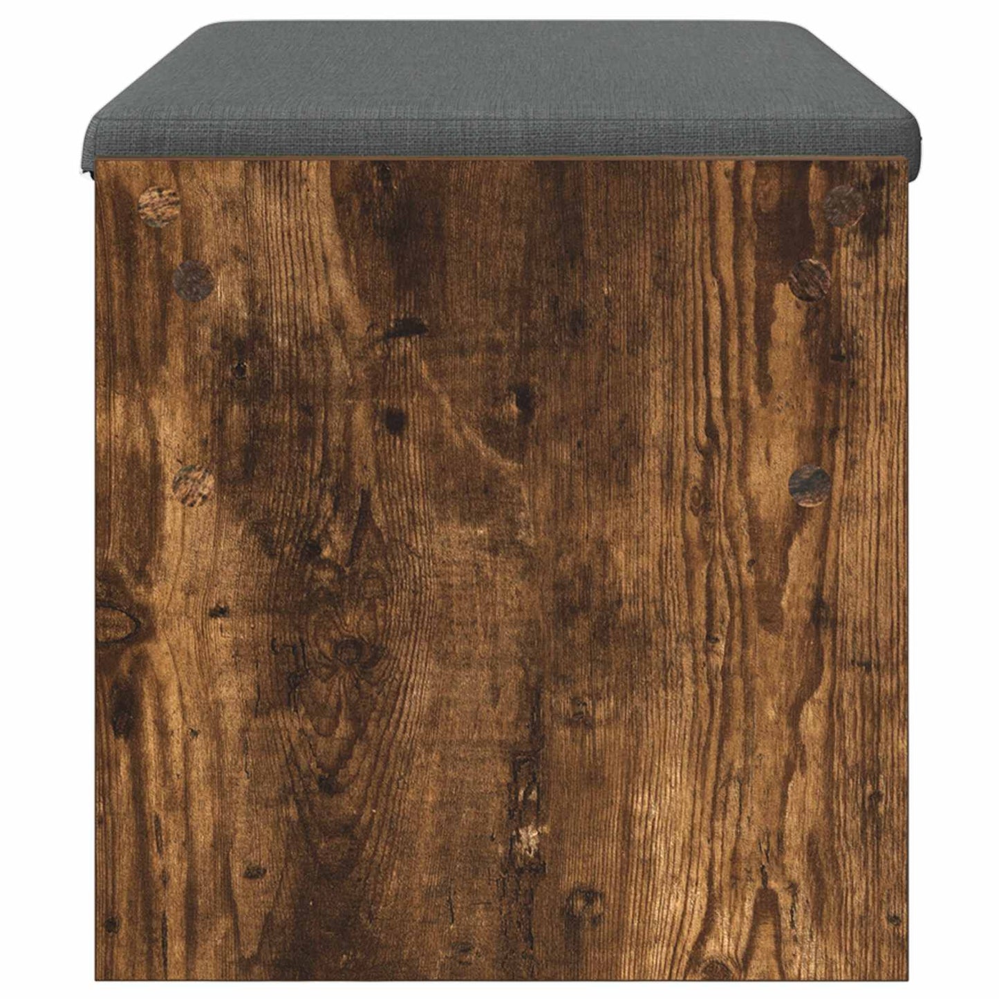Hall Bench with Cushion Smoked Oak 83 x 38 x 40 cm