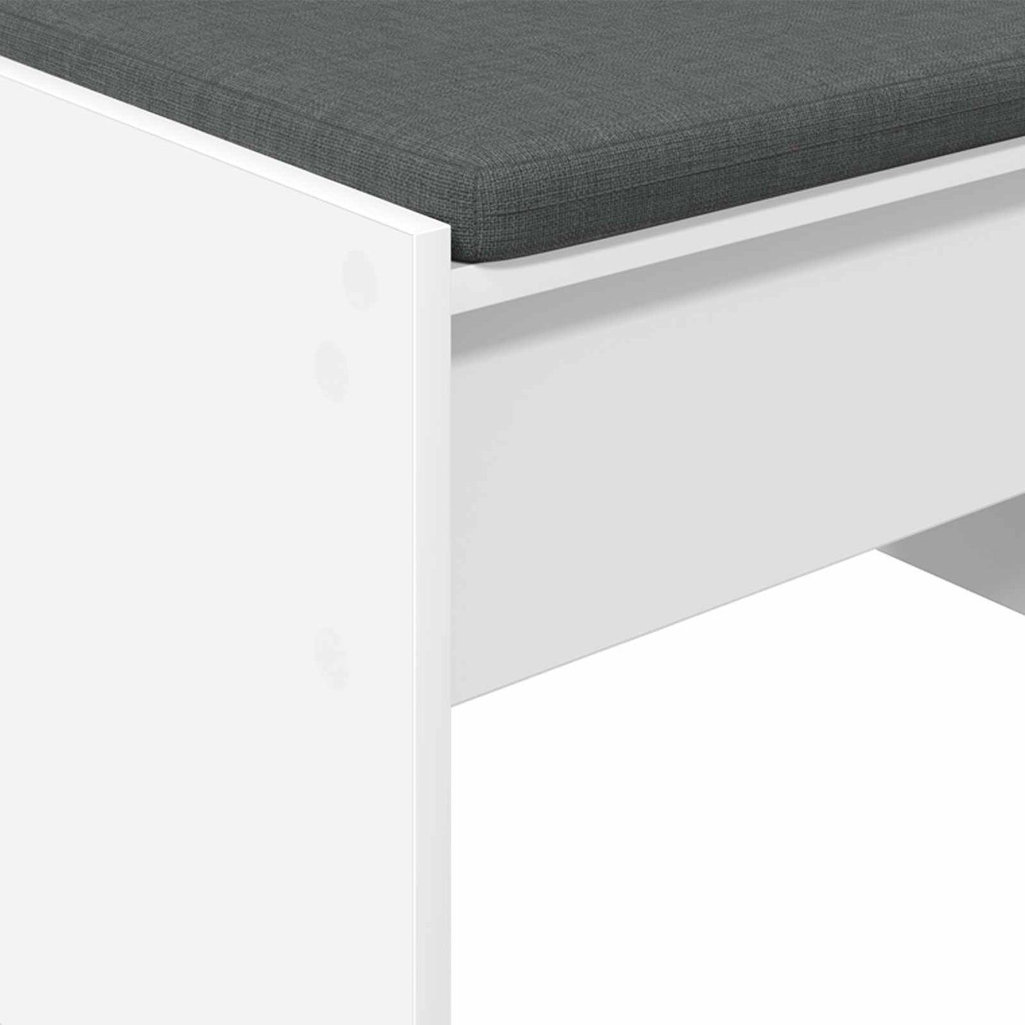 Hall Bench with Cushion White 103 x 38 x 40 cm