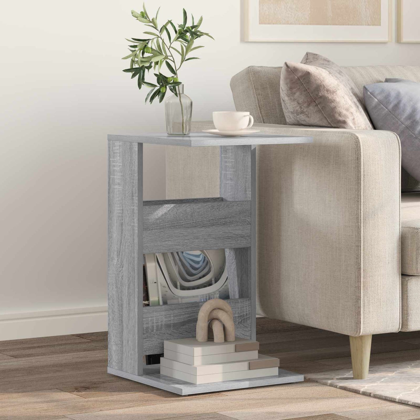 Side Table Grey Sonoma 40 x 35 x 60.5 cm Engineered Wood