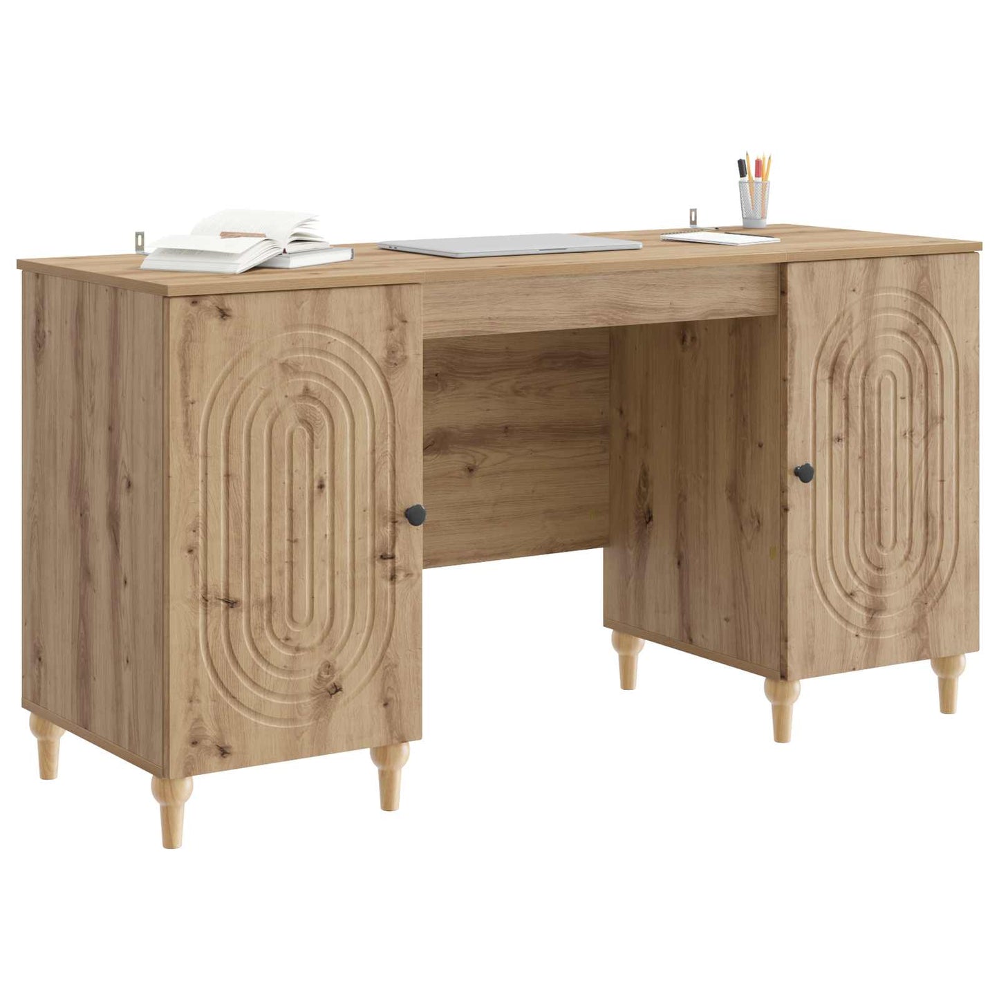 Desk Artisan Oak 142.5 x 50 x 75 cm Engineered Wood