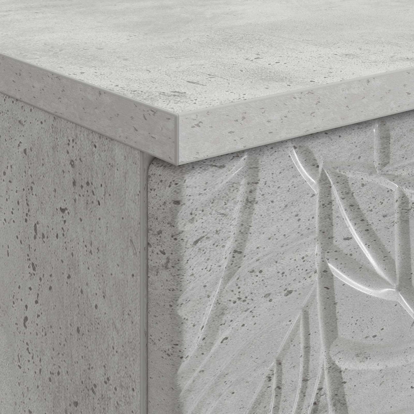 Desk Concrete Grey 142.5 x 50 x 75 cm Engineered Wood