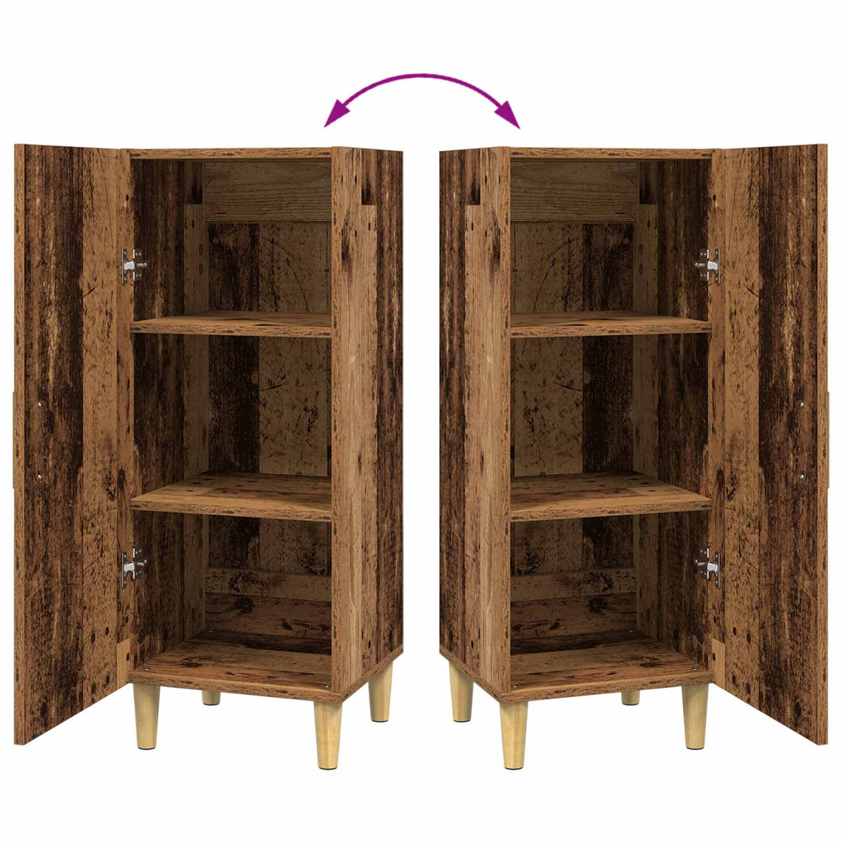 Sideboard Old Wood 34.5 x 34 x 90 cm Engineered Wood