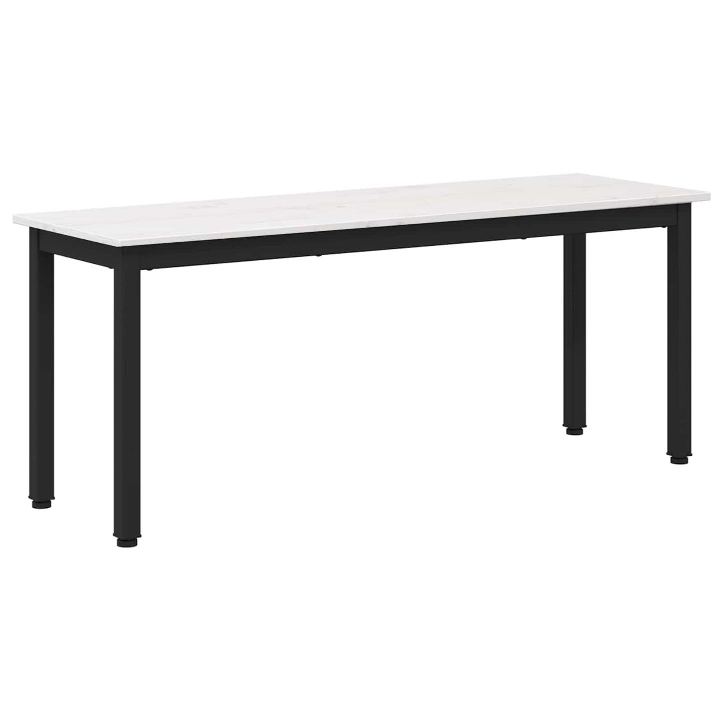 Bench White 110 x 35 x 45 cm Solid Pine Wood