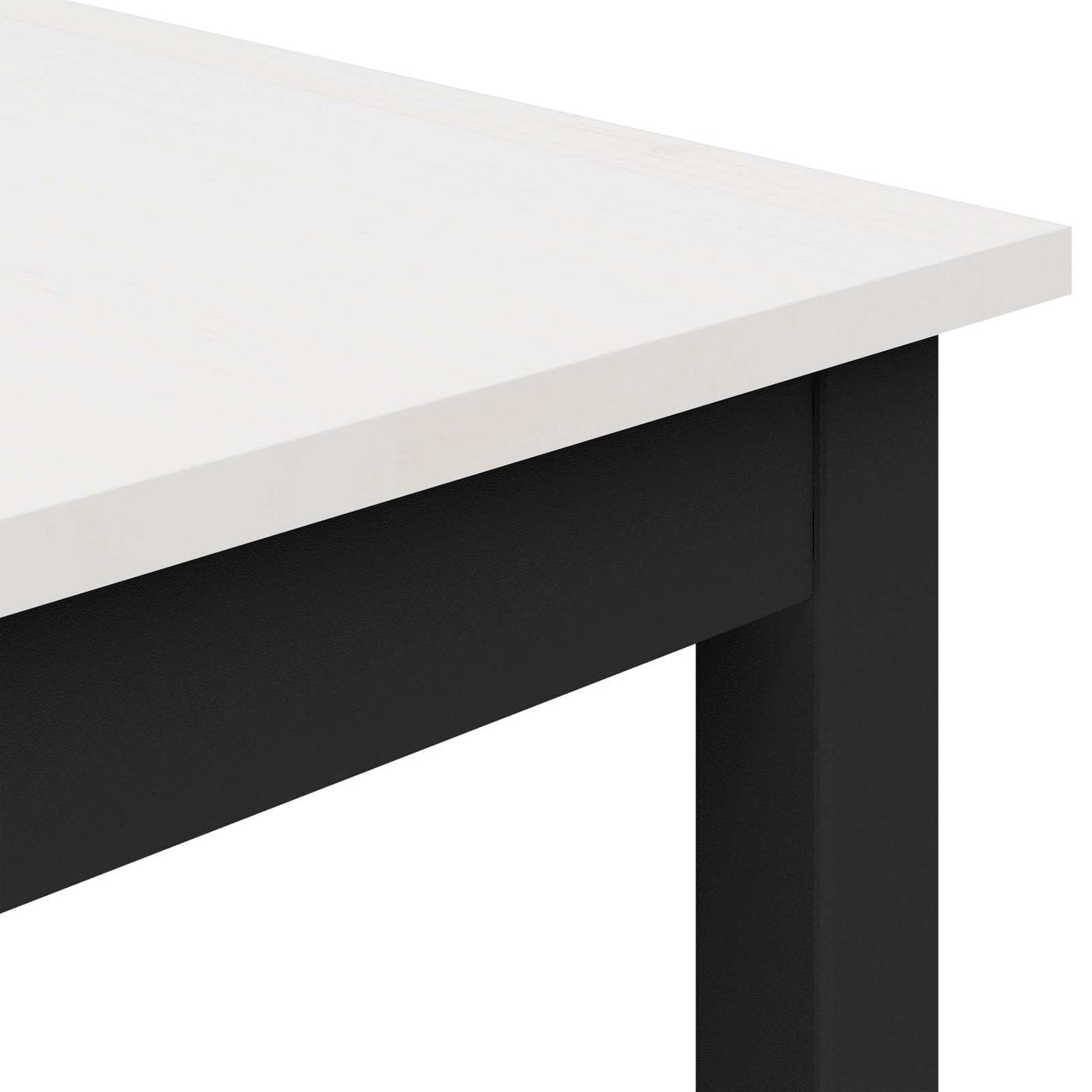 Dining Table White 140 x 80 x 75 cm Solid Pine Wood