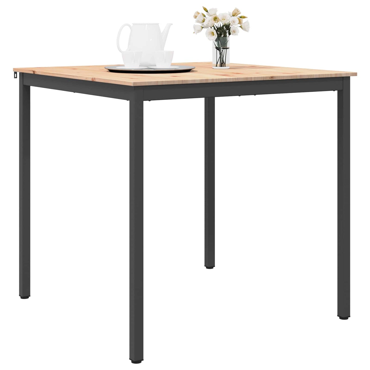 Bar Table 110 x 110 x 105 cm Solid Pine Wood Natural Square