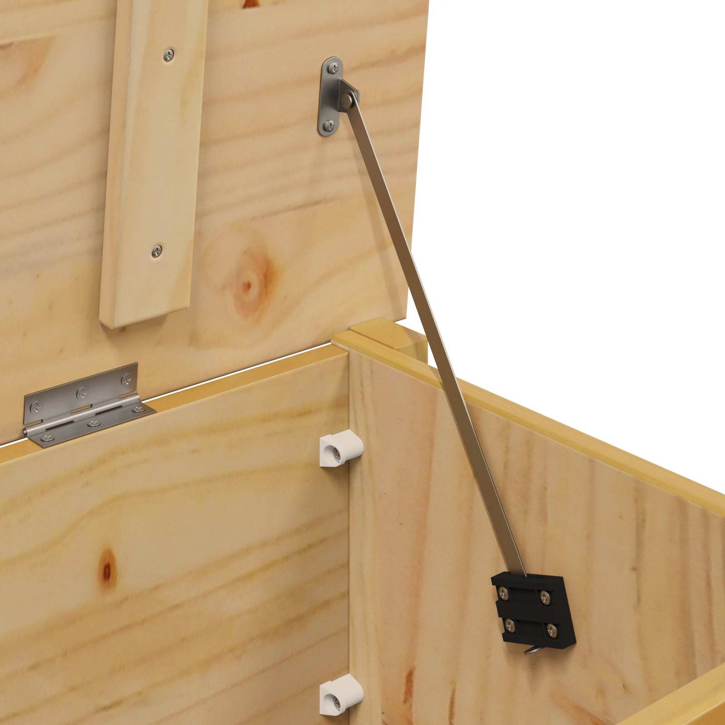 Storage Box HILL Honey Brown 90 x 40 x 45 cm Solid Pine Wood