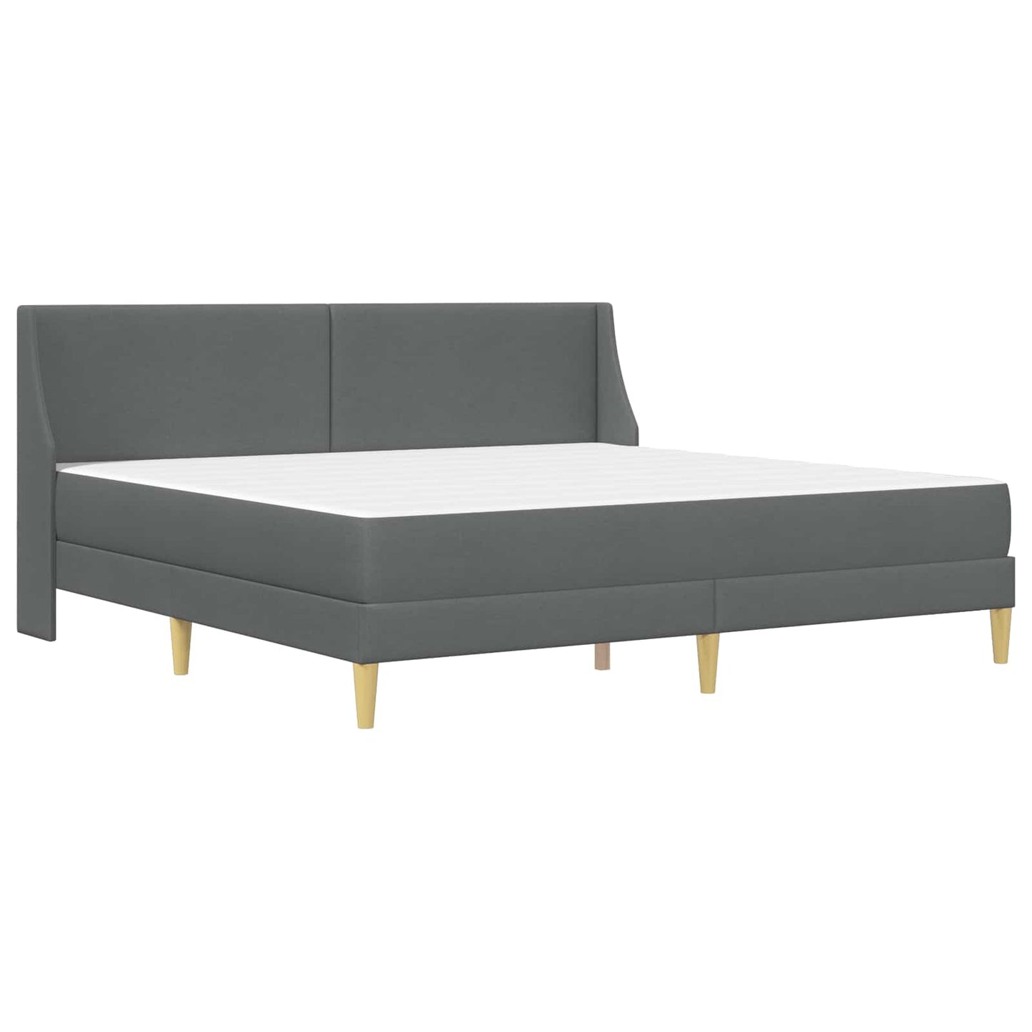 Bed Frame with Mattress Dark Grey 180 x 200 cm Fabric