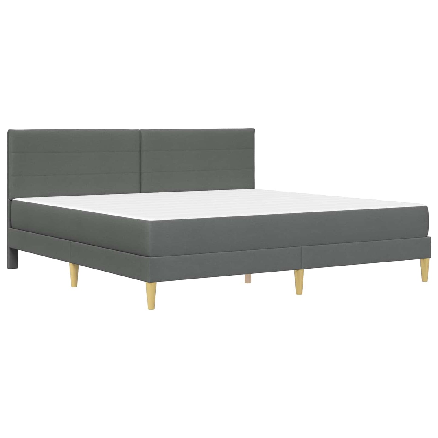 Bed Frame with Mattress Dark Grey 180 x 200 cm Fabric