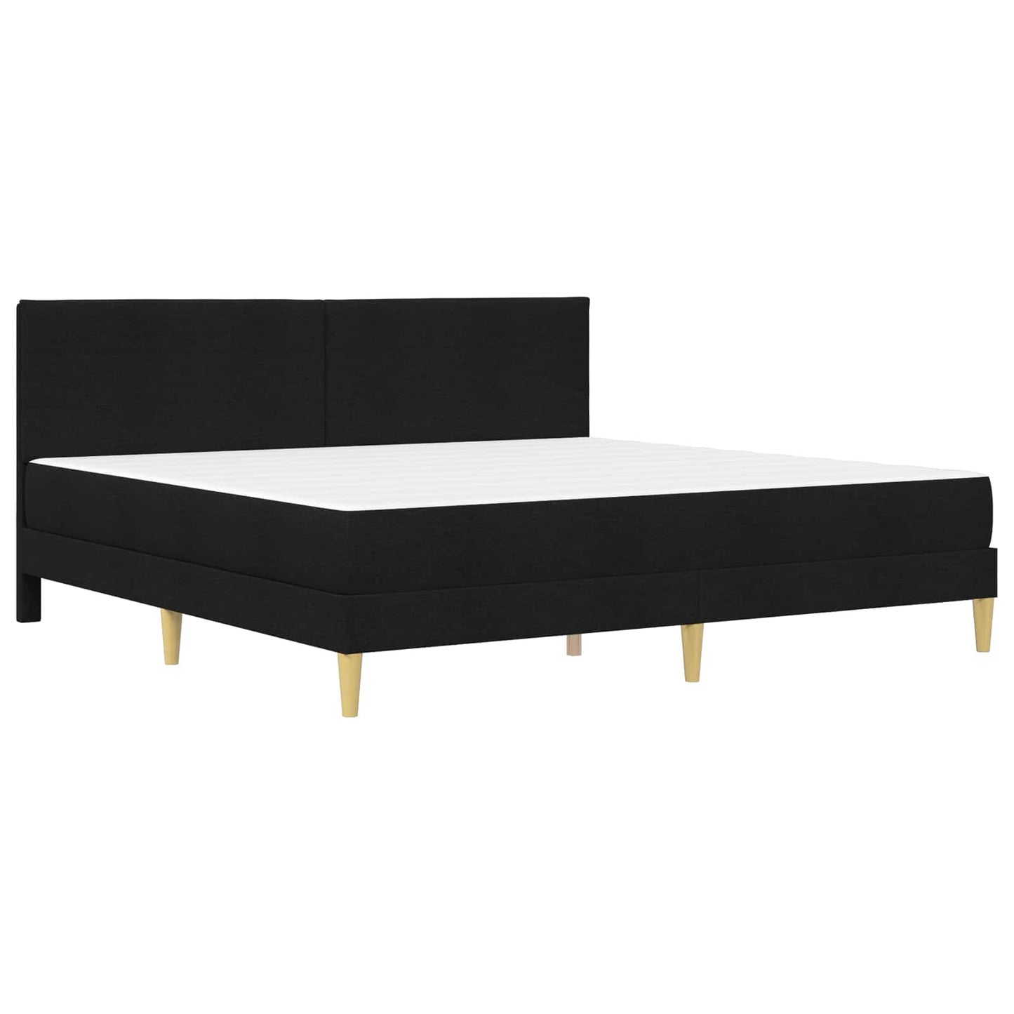 Bed Frame with Mattress Black 180 x 200 cm Fabric