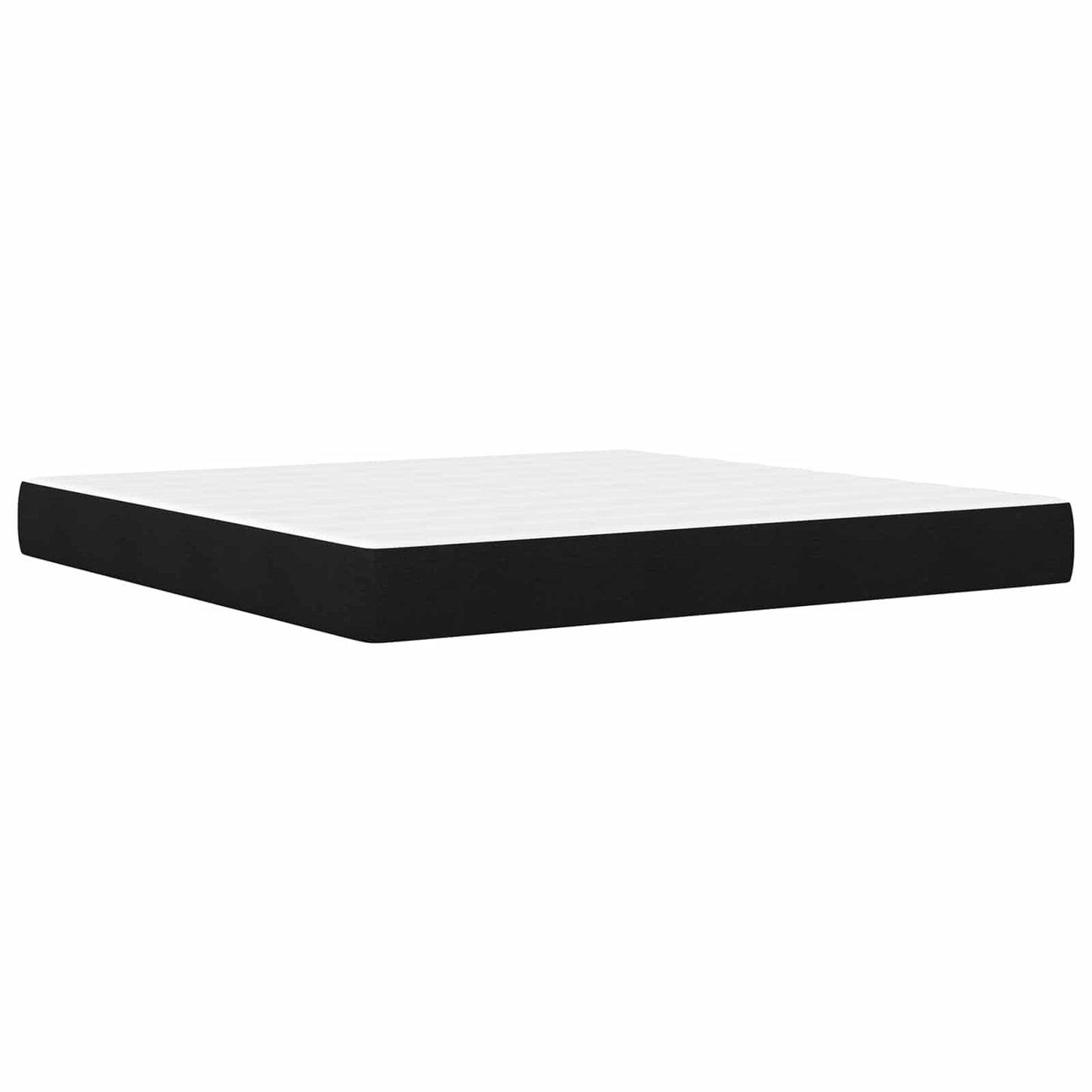 Bed Frame with Mattress Black 180 x 200 cm Fabric