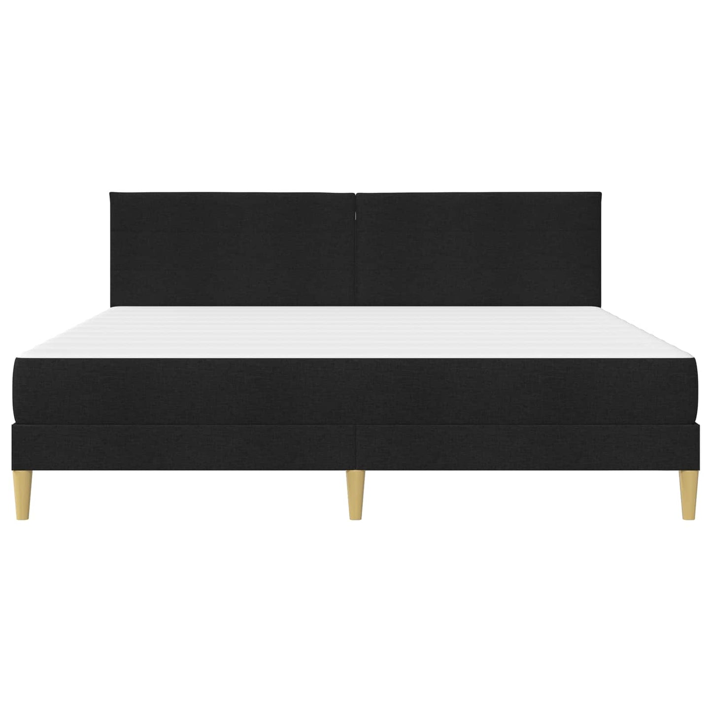 Bed Frame with Mattress Black 180 x 200 cm Fabric
