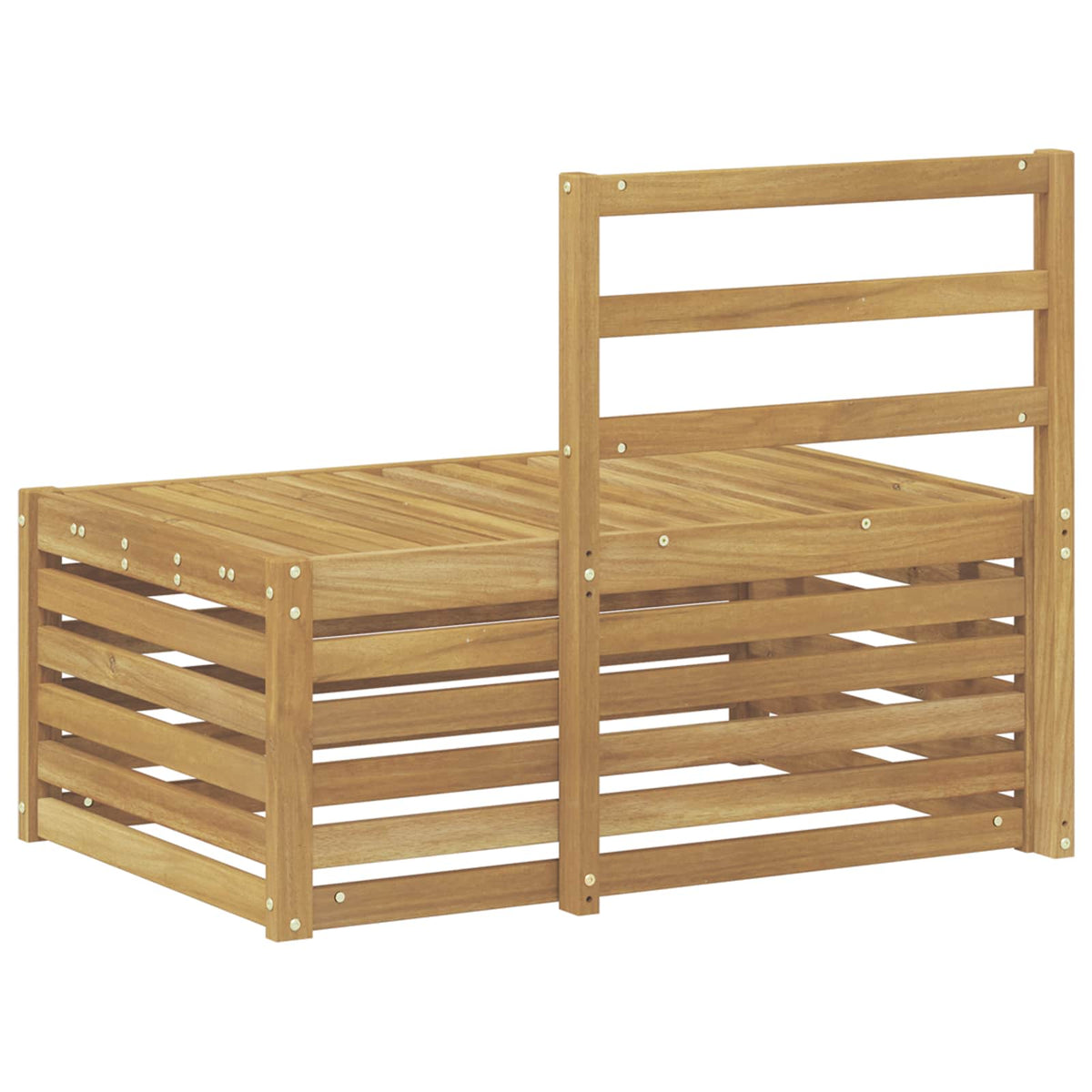 Outdoor Sectional Sofa Units 2-Seater Solid Acacia Wood